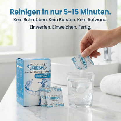 Retainer Cleaning Tablet Zahnschiene Reinigungstabletten - Zahnspangenreiniger für Retainer, Aligner Retainer Fresh